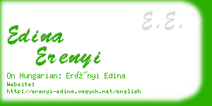 edina erenyi business card